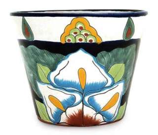 CALLA LILIES~Talavera Ceramic Flowerpot Planter~Mexico  