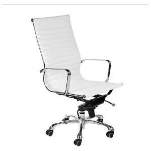   Nico Pro High Back Leatherette Office Chair in White