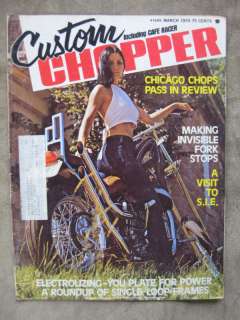 1974 Custom Chopper Magazine Harley Davidson Honda  