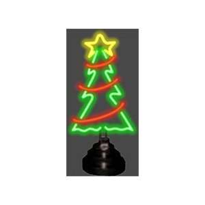  Christmas Tree with Garland Neon Sculpture