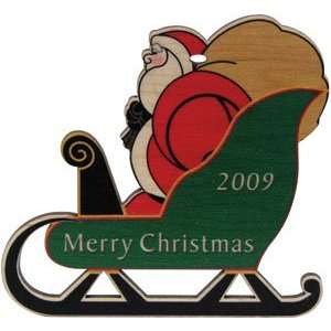  Maple Landmarks 60189 Ornaments Cutout Maple   2009 Santa 