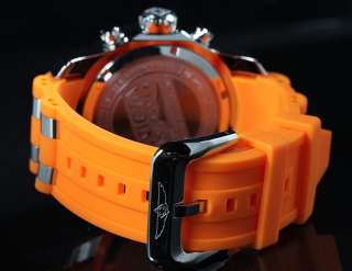   Mens Pro Diver Scuba Swiss Chronograph Orange Dial Polyurethane Watch