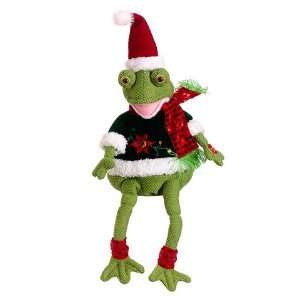  16hx5.5wx6.5l Singing Christmas Frog (Battery Operated 