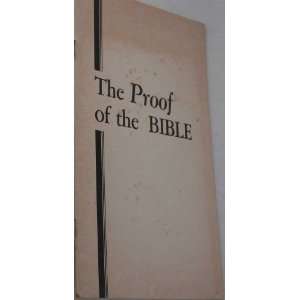  The Proof of the Bible Herbert W. Armstrong Books
