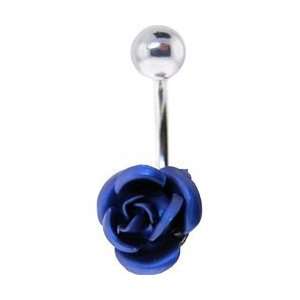  Single Navy Rose Belly Button Ring Jewelry