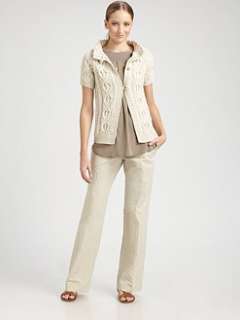   1025 00 cotton silk tee $ 405 00 cotton linen wide leg pants $ 595 00