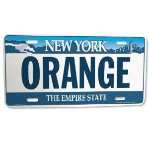  Front License Plate   New York Orange