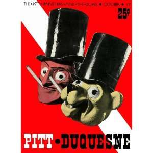  1936 Pitt vs. Duquesne 36 x 48 Canvas Historic Football 