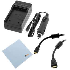 Travel AC Charger with Car Adapter + 6FT HDMI Black Cable with Ferrite 