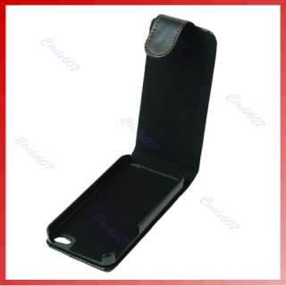 New High Quality Leather Case Pouch For iphone 4G Black  