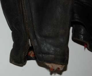 VINTAGE 1940S HORSEHIDE LEATHER STUDDED MOTORCYCLE JACKET RARE 