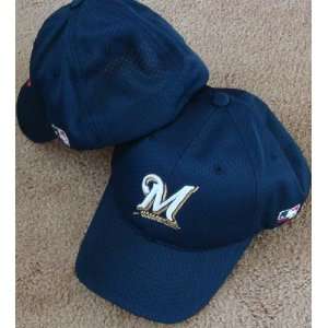   Med/Lg Milwaukee BREWERS Home Navy BLUE Hat Cap Mesh 
