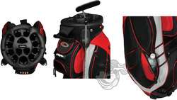 NEW Bag Boy Revolver Top Cart Golf Bag Tan/Green/White Dual Clip Lok 