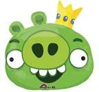 ANGRY BIRDS GREEN PIG mylar birthday party supplies balloon XL 
