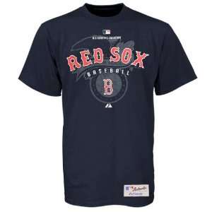 Majestic Boston Red Sox Navy Blue Momentum T shirt  Sports 