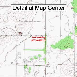 USGS Topographic Quadrangle Map   Parkersburg, Iowa (Folded/Waterproof 