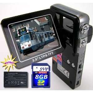   Flip LCD (8GB SDHC Card & 2 Lithium batteries Included) Camera