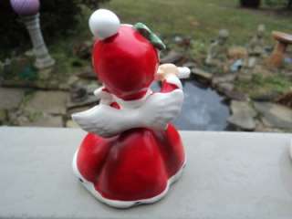 Napco Angel Christmas Ceramic Figurine Playing Flute  
