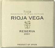 Rioja Vega Rioja Reserva 2001 
