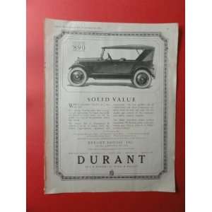  Durant car $890, Durant motors Inc 1924 print ad (Its a 