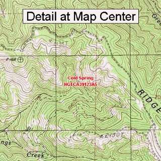 USGS Topographic Quadrangle Map   Cold Spring, California (Folded 