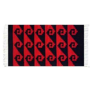  Zapotec wool rug, Fire (2.5x5)
