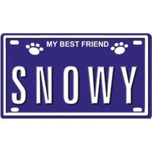  SNOWY Dog Name Plate for Dog House. Over 400 Names 