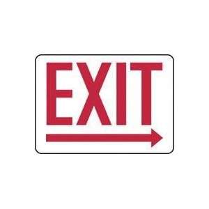   Red And White Plastic Value Exit Sign Exit With Right Arrow Home