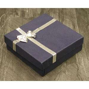  Blue Linen Bow Tie Bracelet Jewelry Gift Boxes 