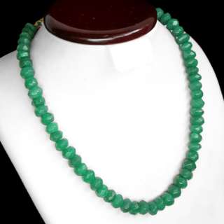 TOP GRADE SELLING AAA 442.00 CARAT NATURAL FACETED GREEN EMERALD BEADS 