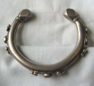 Antique Heavy Silver Bracelet w Hallmarks 70.1 grams  