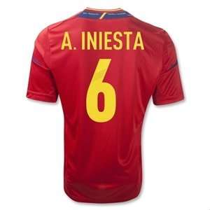  adidas Spain 11/13 A. INIESTA Home Soccer Jersey Sports 