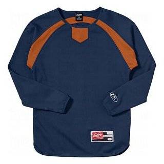   Pullover, Cardinal, Medium Majestic Therma Base Trainer Crew Pullovers