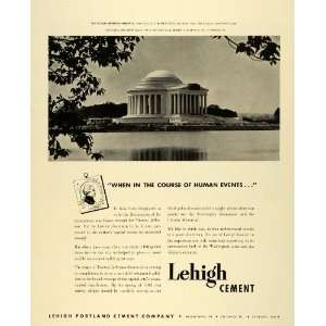 1941 Ad Lehigh Portland Cement Co Thomas Jefferson Memorial Building 