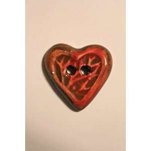  Visceral Ceramic Heart Button Arts, Crafts & Sewing