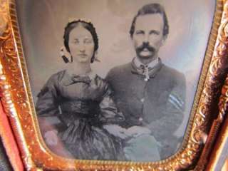 Civil War sergeant and wife tintype photograph  