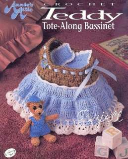 Teddy Tote Along Bassinet & Playset, Annies crochet patterns  