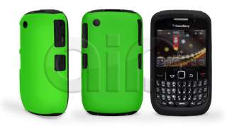 BlackBerry 8520 8530 Rubberized Green Anti Shock Case  