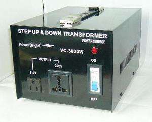 POWER BRIGHT VOLTAGE TRANSFORMER 3000W 110V 220V  