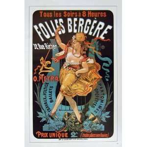  c1977 POSTER BERGERE PARIS MUSIC HALL DARE BALLET LADY 