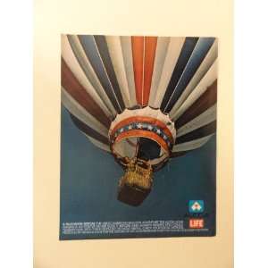   ad (red,white,blue,hot air balloon.) Orinigal Magazine Print Art