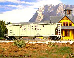 HO SCALE TRAINS WISCONSIN CENTRAL COVERED HOPPER CAR  