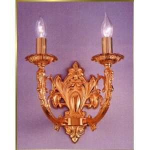 Neoclassical Wall Sconce, RL 1221 28, 2 lights, Old Brass, 12 wide X 