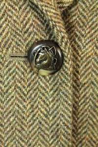 herringbone RALPH LAUREN tweed riding jacket blazer equestrian plus sz 
