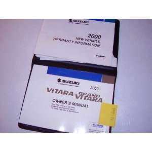    2000 Suzuki Vitara, Grand Vitara Owners Manual Suzuki Books