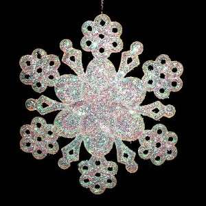 Crystal Snowflake Honeycomb Glitter Christmas Ornament #W2401