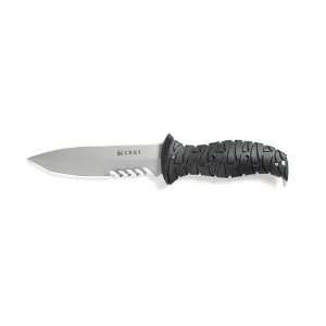 Columbia River Knife & Tool   Black Ultima II, Zytel Handle, ComboEdge 
