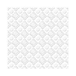  Bazzill Cardstock 12x 12 Embossed Flower Box White 25pc 