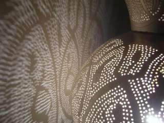 Silver Plated Moroccan Pendant Lamp Lantern Lighting  