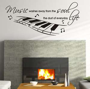 Music Life Quote Vinyl Wall Decals Stickers Art #012  